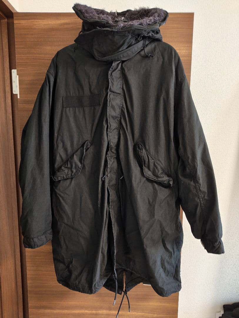 ジャケット・アウター anytee M-65 FISHTAIL PARKA SUPER BLACK