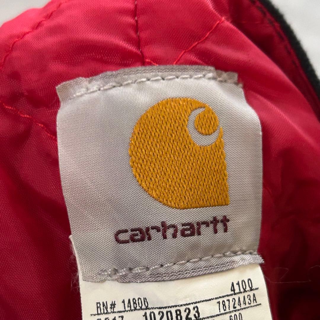 P275【裏地キルティング】【ダブルニー】カーハート オーバーオール 黒 ダック