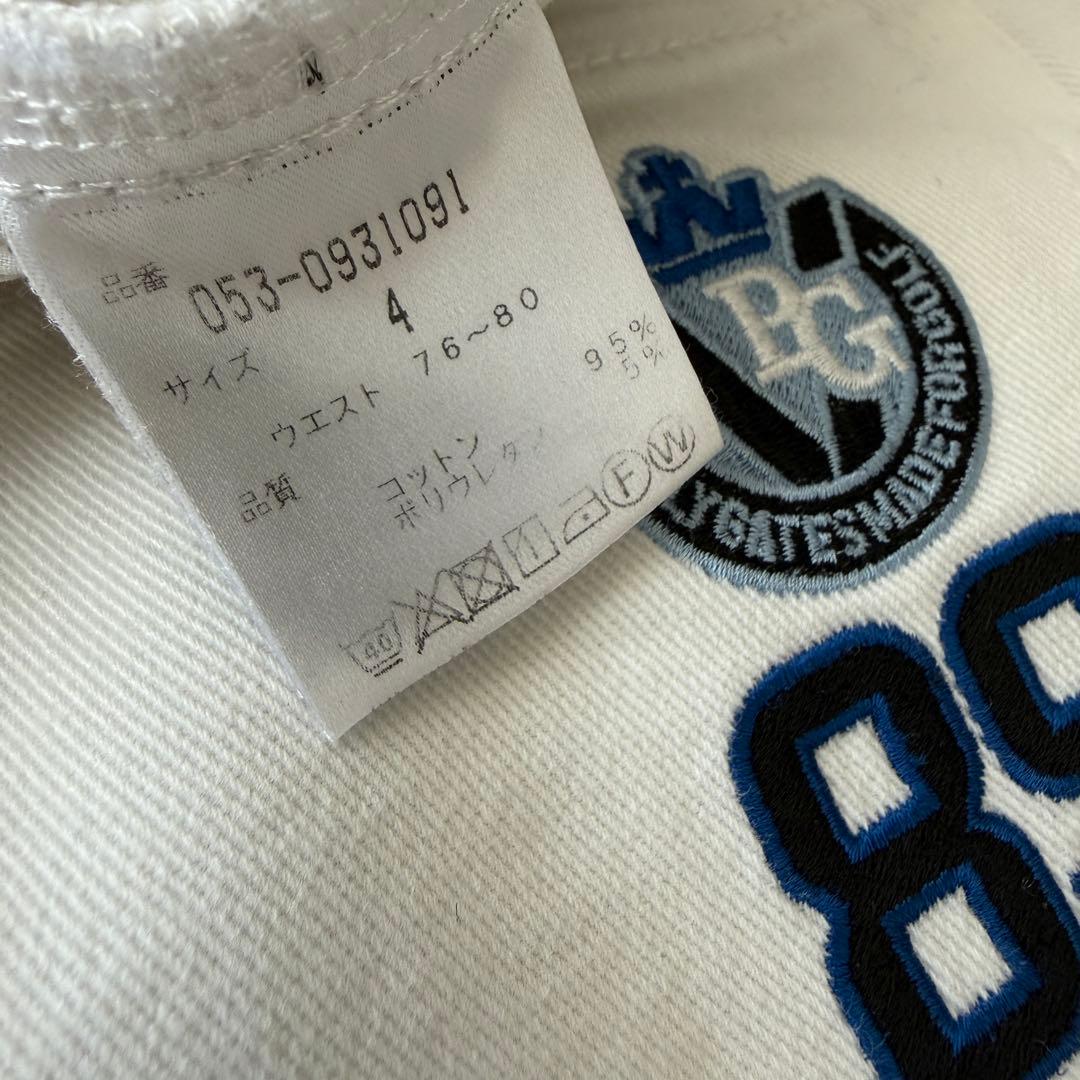 パーリーゲイツ　パンツ　白　M〜L相当　秋冬　コットン素材　ホワイト　4 ゴルフ