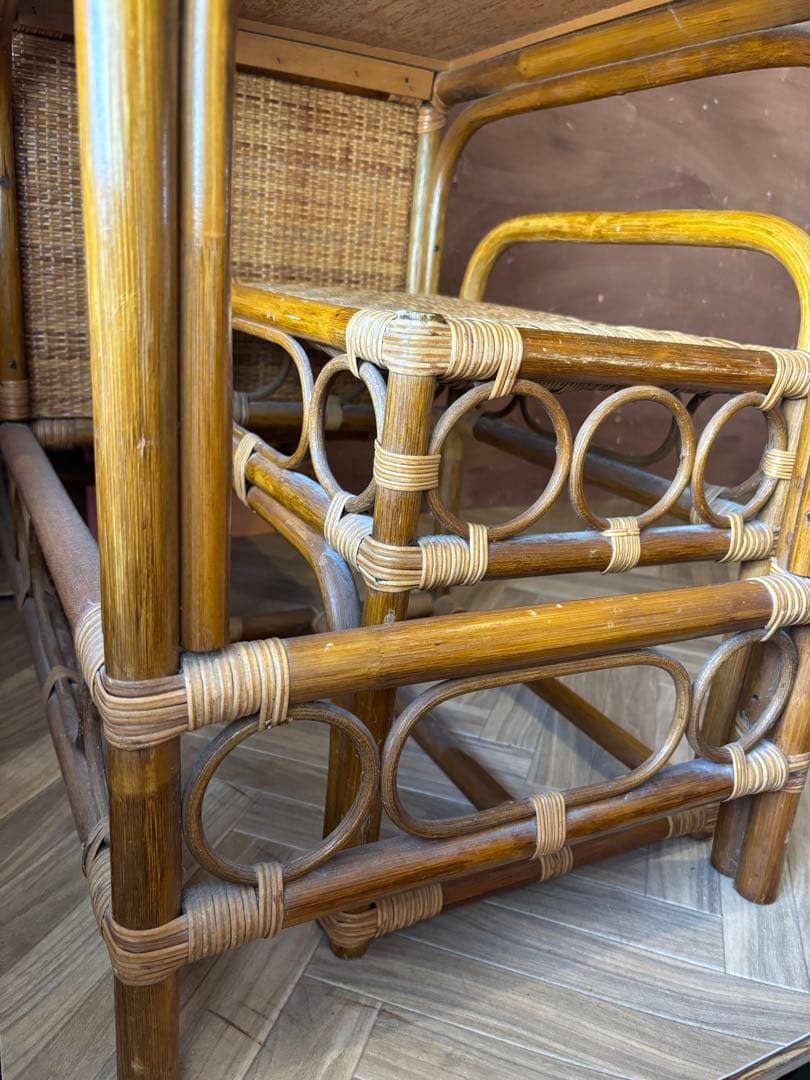 籐　ドレッサー　ヴィンテージ　アンティーク ラタン ドレッサー