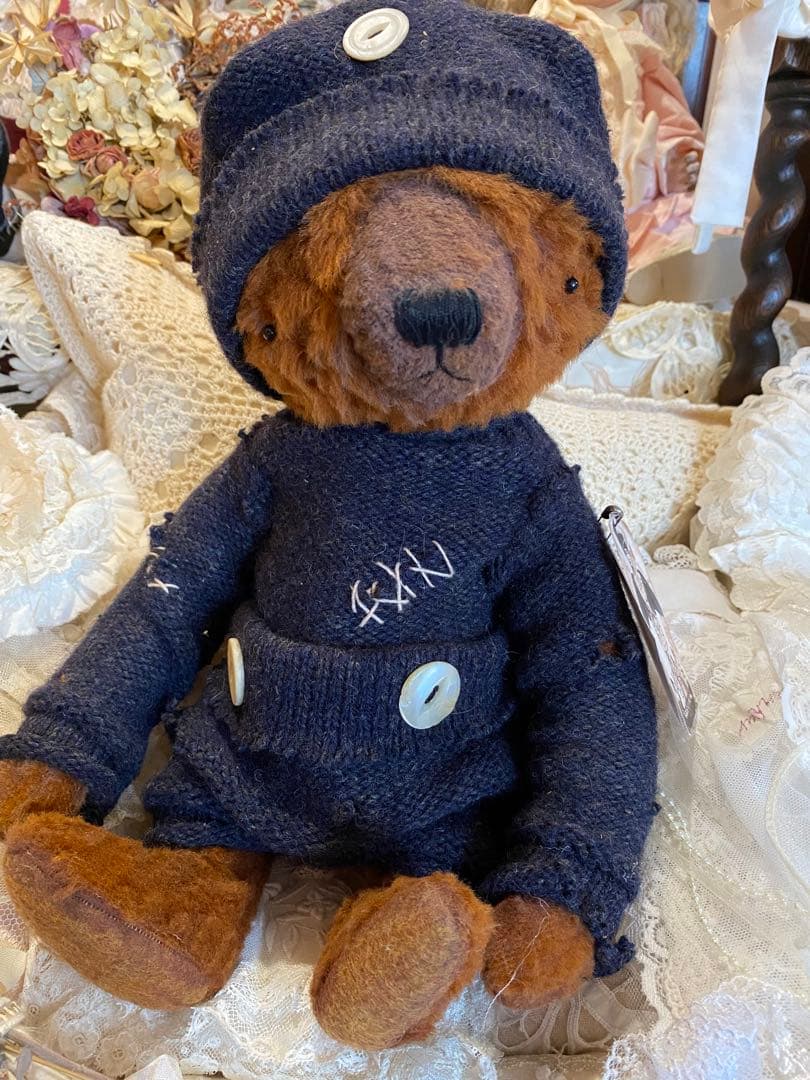 海外作家ベア　Jamie Bear テディベア　ヴィンテージ風❤️