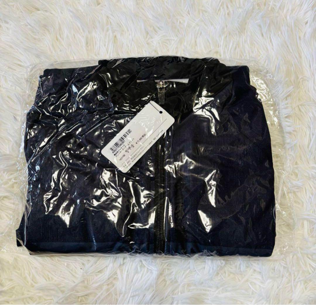 ■新品■　カペルミュール　M　裏起毛ジャケット　グレー　ボーダーデニムプリント