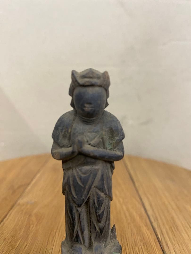 円空彫り仏　観音菩薩　全高8.5センチ