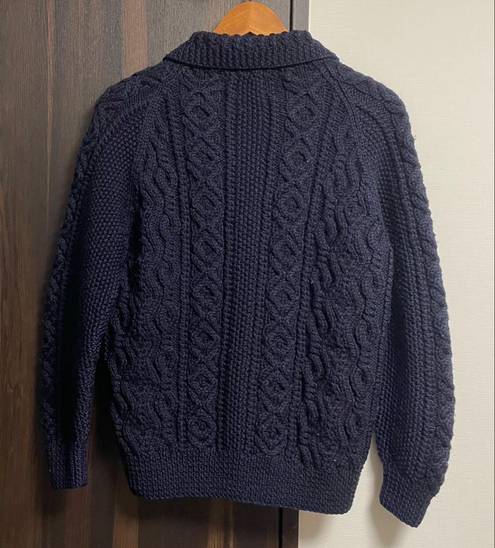 INVERALLAN⭐︎ネイビー⭐︎3A⭐︎ケーブルニットセーター⭐︎メンズM程度