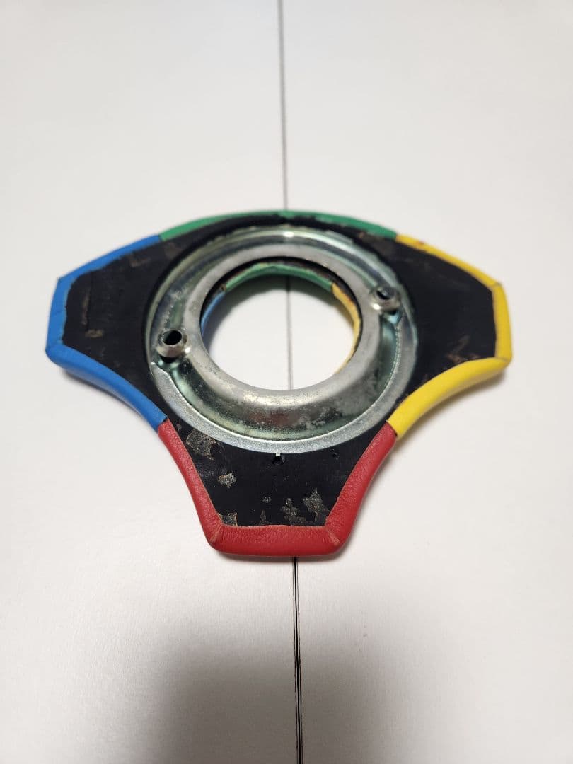 MOMO(イタリア製)のベネトンカラーのステアリングとシフトノブ及びホーンボタン