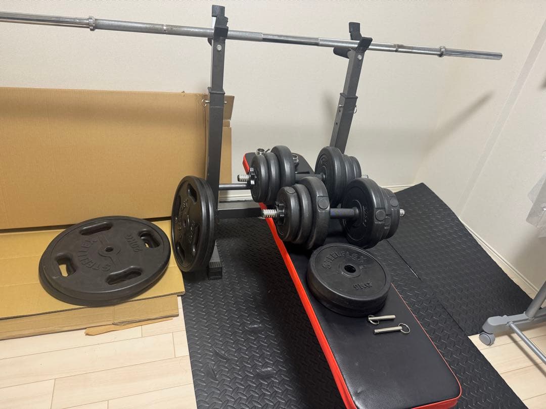 【引取り限定】ベンチプレスセット　バーベルセット