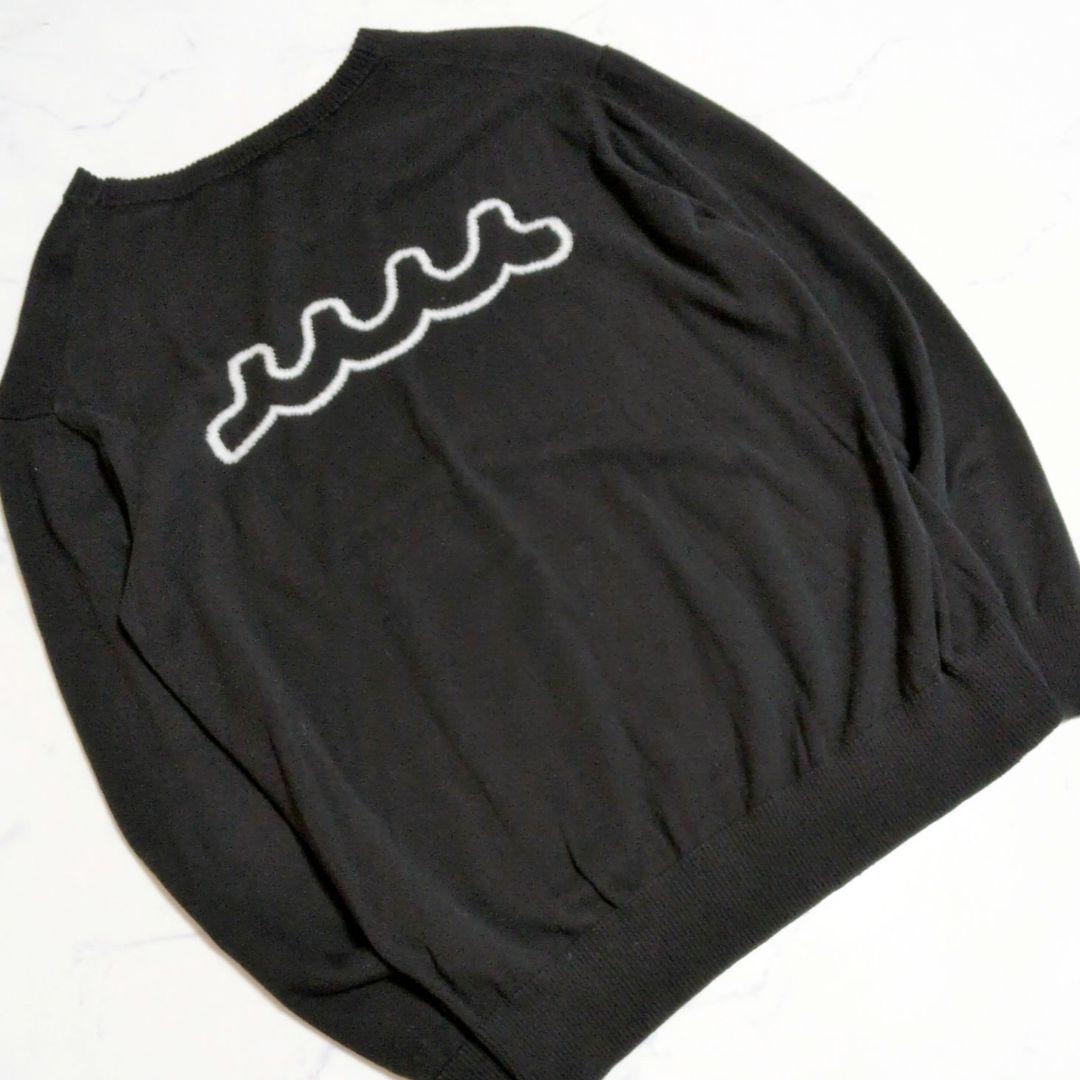 MUTA ムータマリン ニット クルーネック ウェーブ ブラック 8 XL