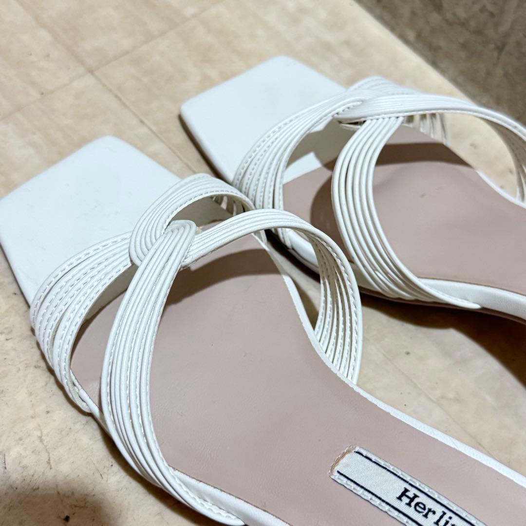 【箱と巾着袋付き】herlipto Cross strap Mules 38