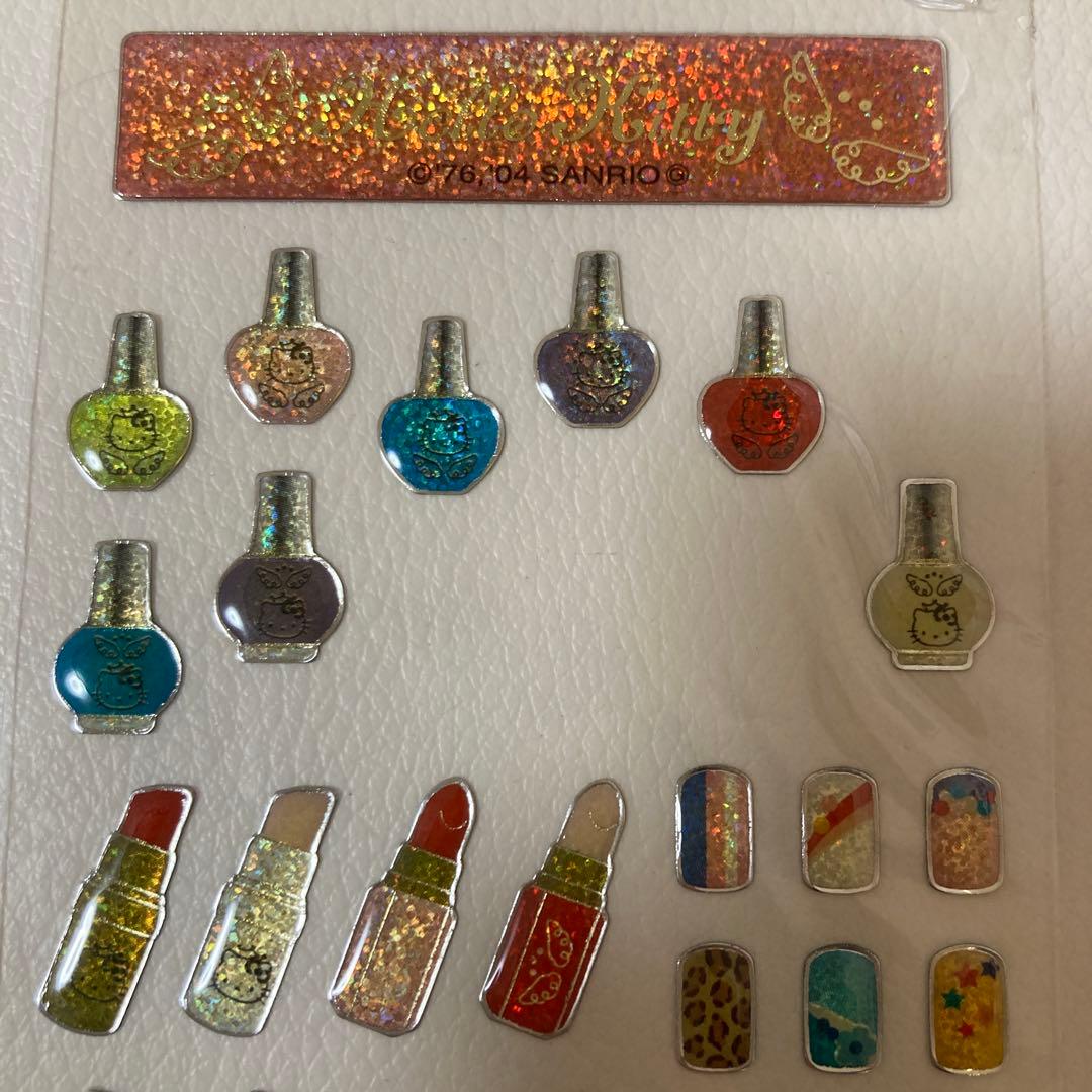 【レア】ハローキティ＊キラふちもりシールサンリオ2004年＊コスメ化粧品