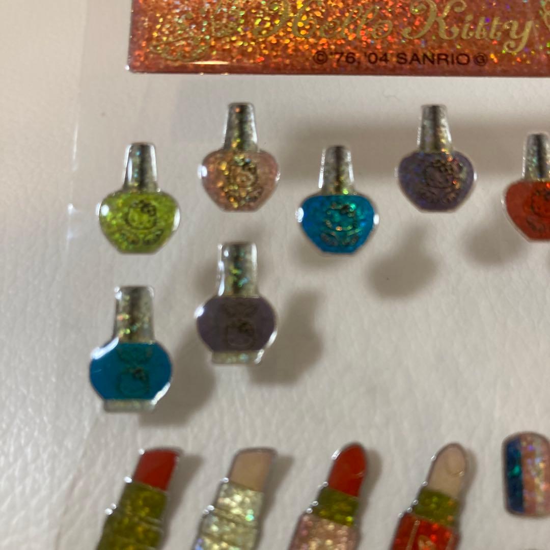 【レア】ハローキティ＊キラふちもりシールサンリオ2004年＊コスメ化粧品