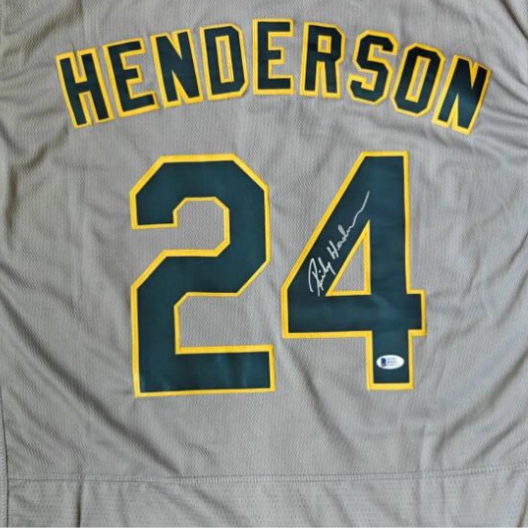 p*y様 【12月セール】リッキー・ヘンダーソン　サイン入りジャージ　MLBアス