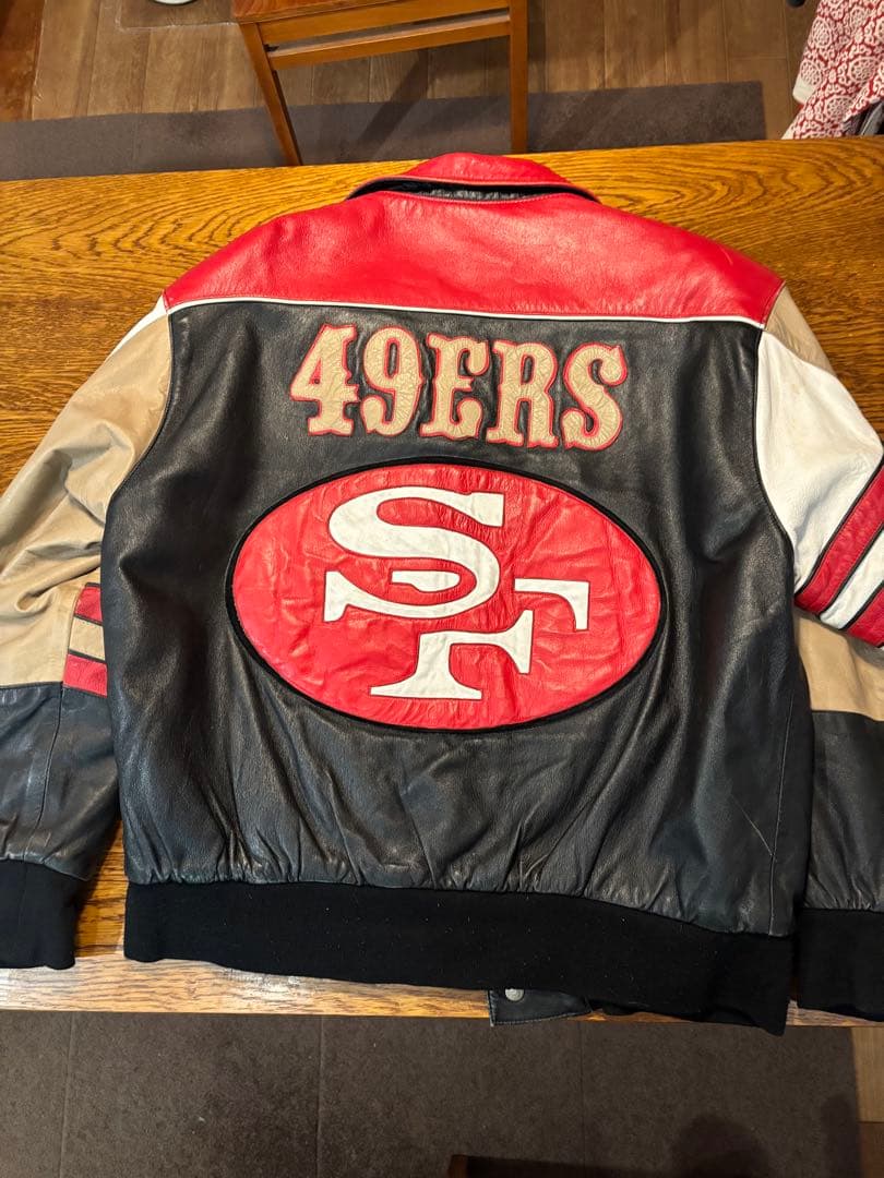 49ERS レザー ジャケット　JEFF HAMILTON ジェフハミルトン