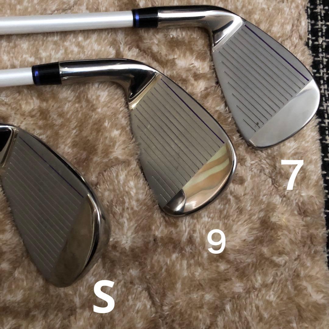 ホ*C様 美品　marie claire ゴルフクラブセット ７本　黒紫