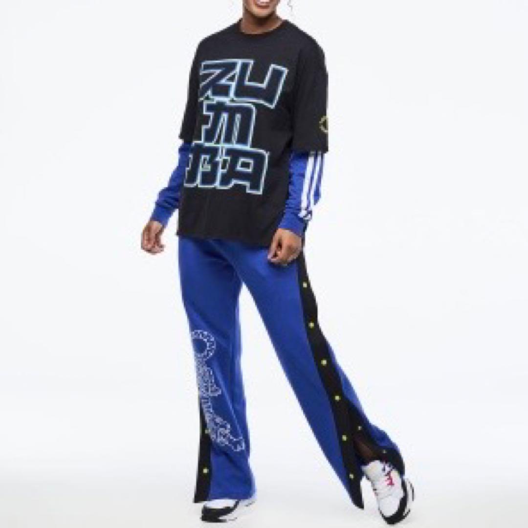 【正規品】新作ZUMBAアジアンロゴオーバーサイズドクルーネック長袖Tシャツ