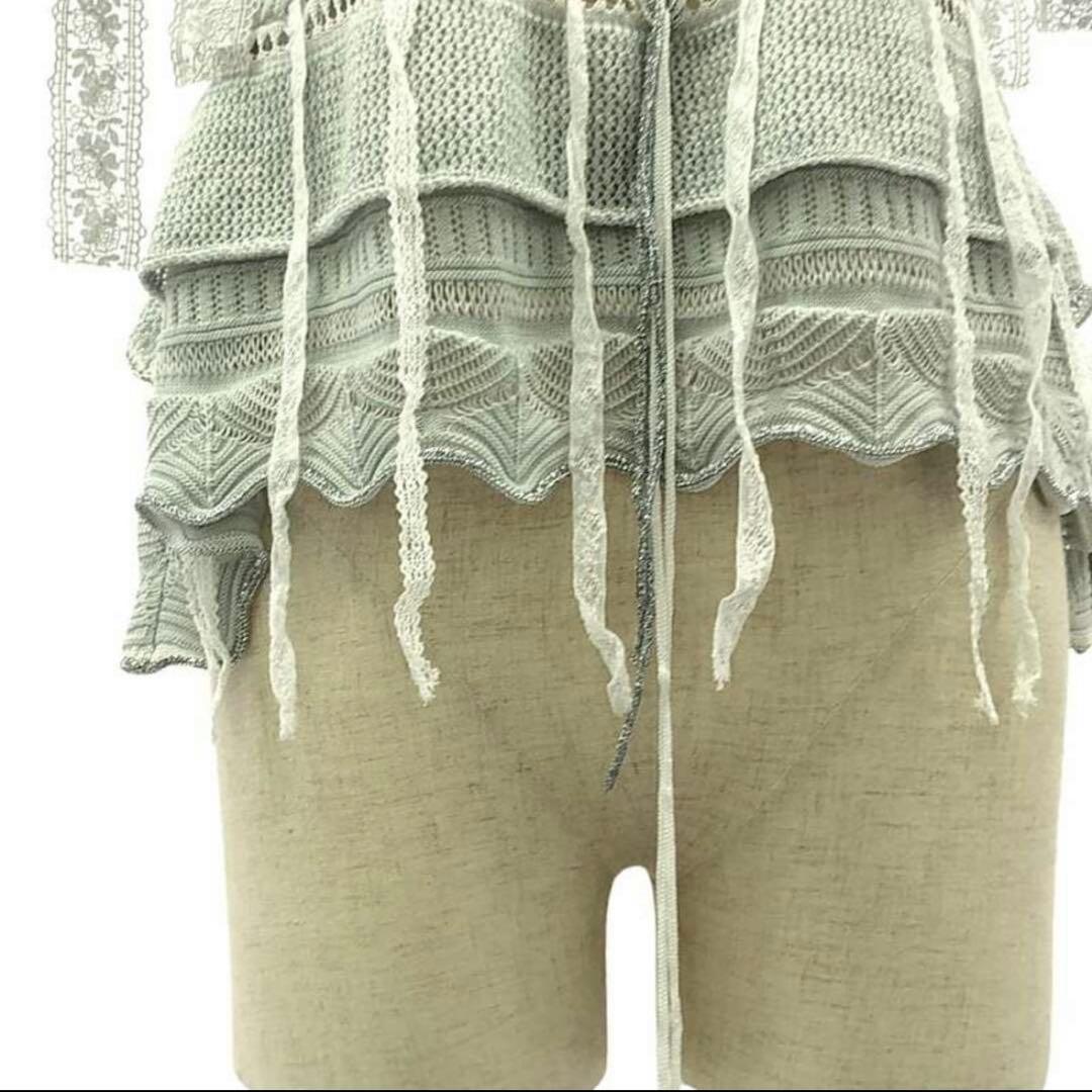 トップス rurumu: lace ribbon knit camisole