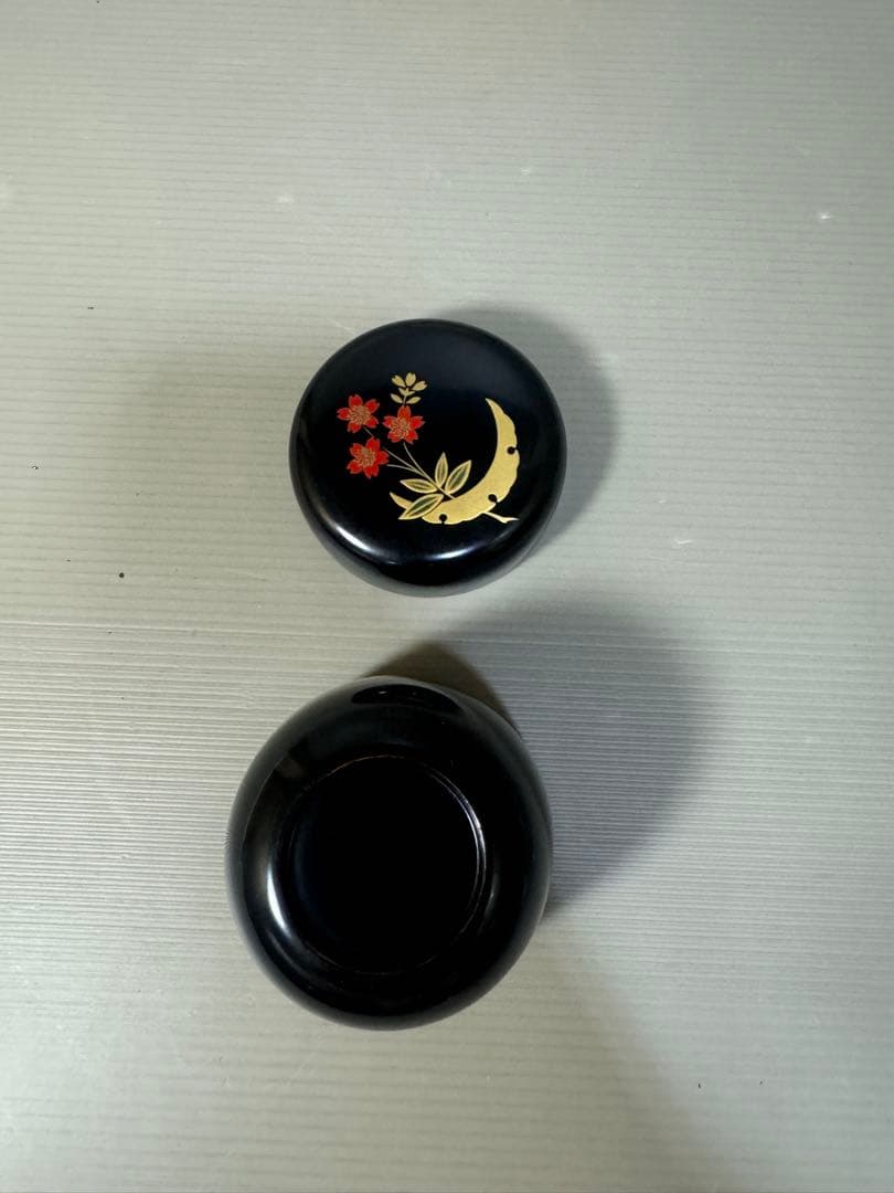 2304 宮田宗景作　雲月花蒔絵　中棗　茶道具