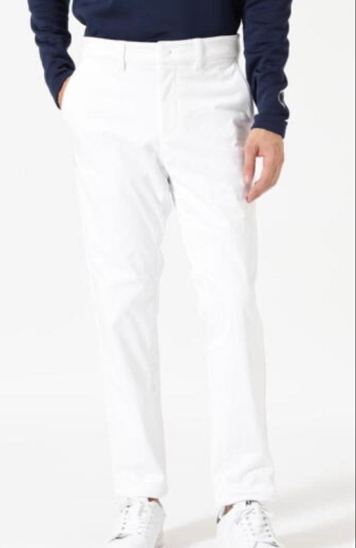 新品 ジャックバニー ピンソニック裏フリース 防風テーパードパンツ(6)LL/白