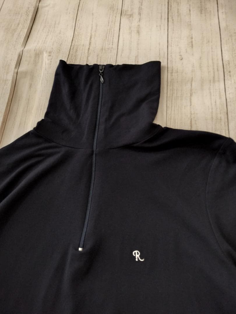 ラフシモンズ04AW/R刺繍ハーフジップジャージーカットソー希少サイズ50/伸縮