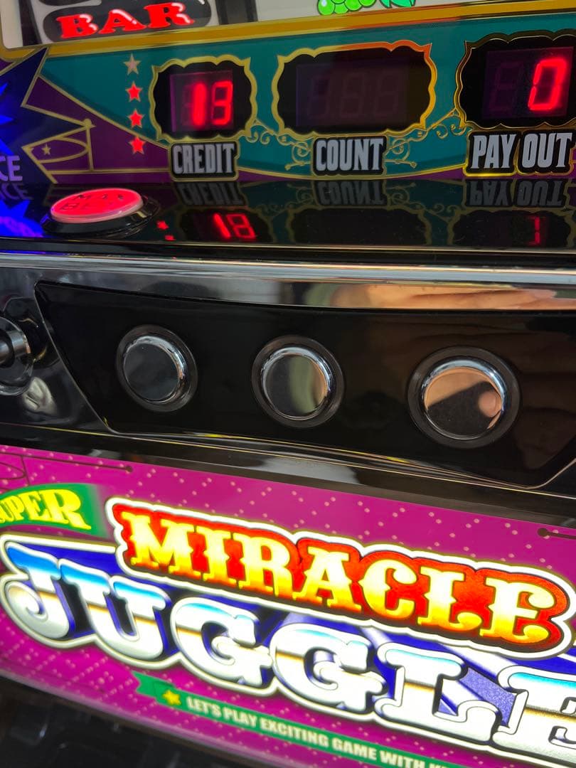 送料無料　IPSカウンター付　パチスロ実機 スーパーミラクルジャグラー