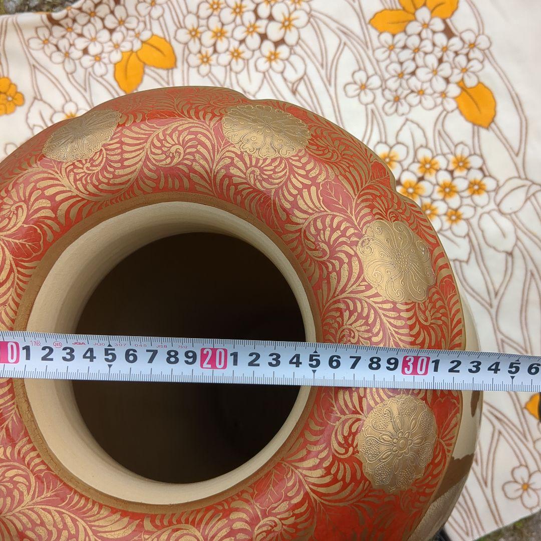 薩摩焼 大壺 花瓶 武者 鳳凰 鶴 宝尽くし 金彩 アンティーク インテリア