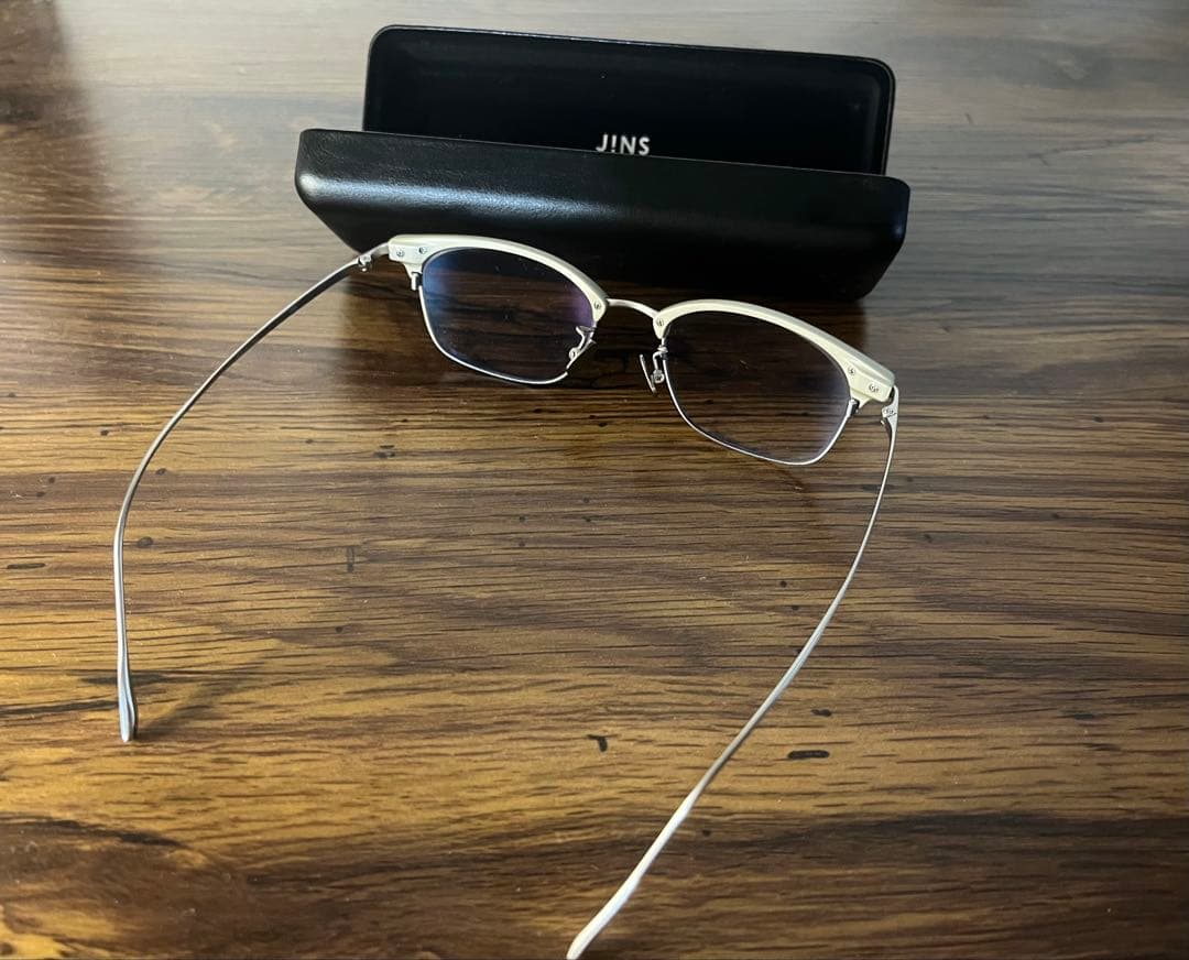 JINS シルバー フレーム メガネ(度あり)