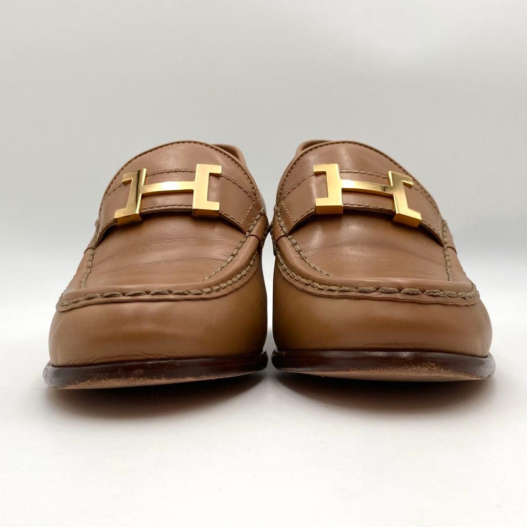 専用品✨ HERMES コンスタンス チャンキーヒールパンプス 革靴 36 茶色