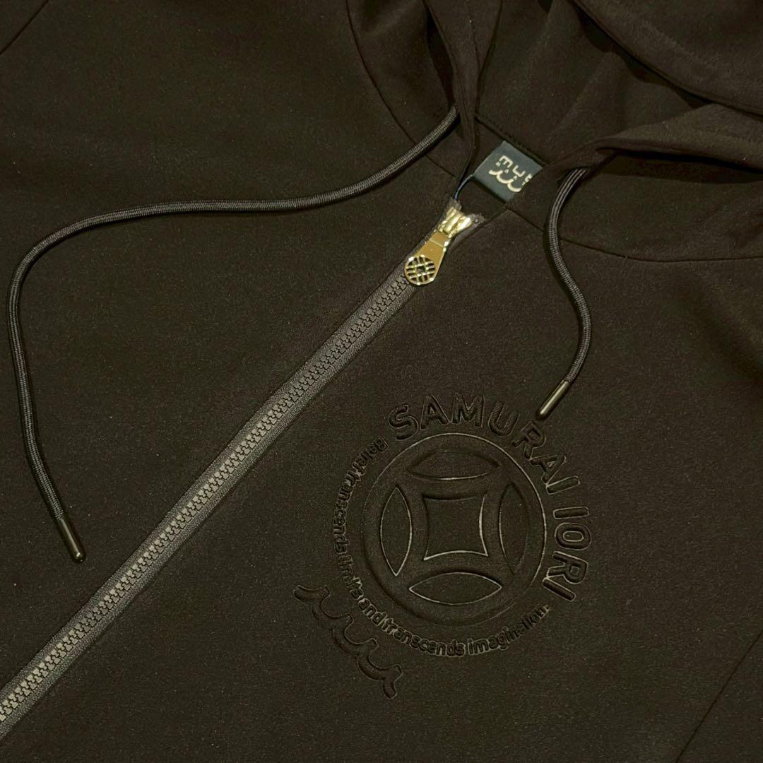 侍伊織　muta ムータ コラボ パーカー 黒 ジップアップ 5 M ブラック