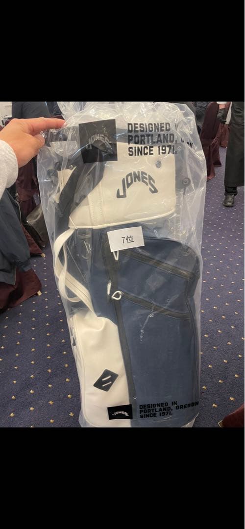 JONES ゴルフスタンドバッグ ネイビー/ホワイト