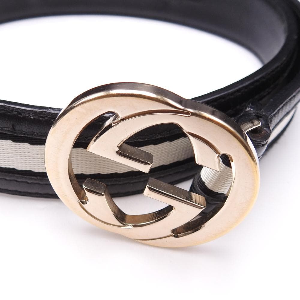 GUCCI グッチ ベルト インターロッキングG レザー サイズ：75/30