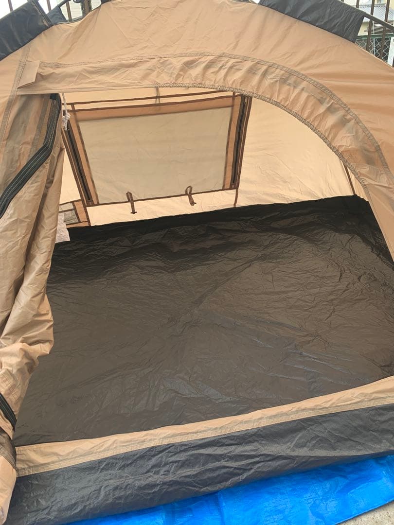 DOD ワンタッチテント　ヒモを引くだけ　２人用ベージュ　T2-629-TN