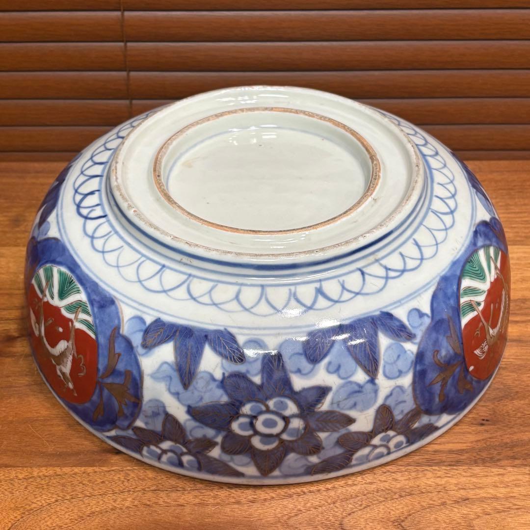 江戸時代　古伊万里　赤絵大鉢