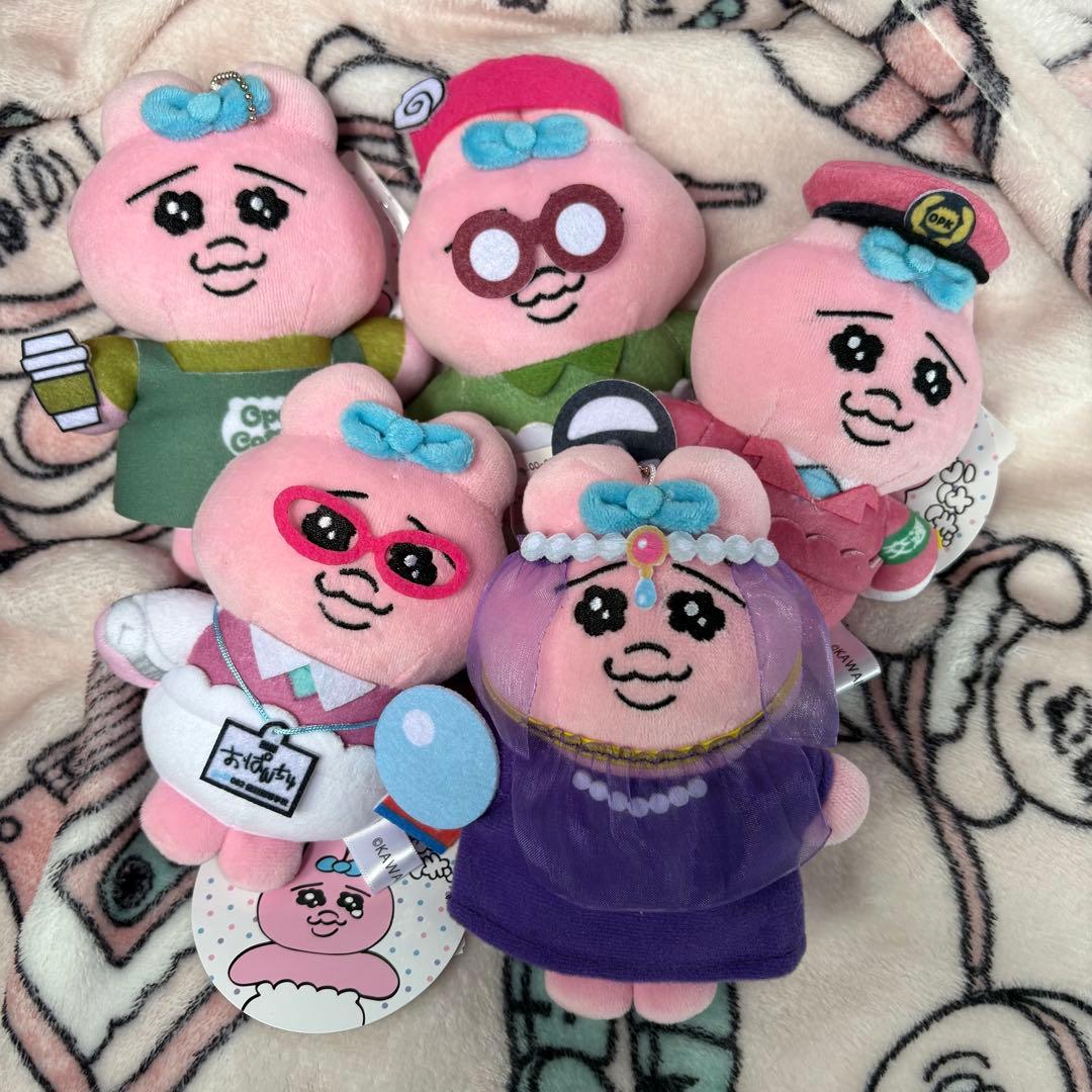 しまむら　おぱんちゅうさぎ　ぬいぐるみチャーム 5点セット