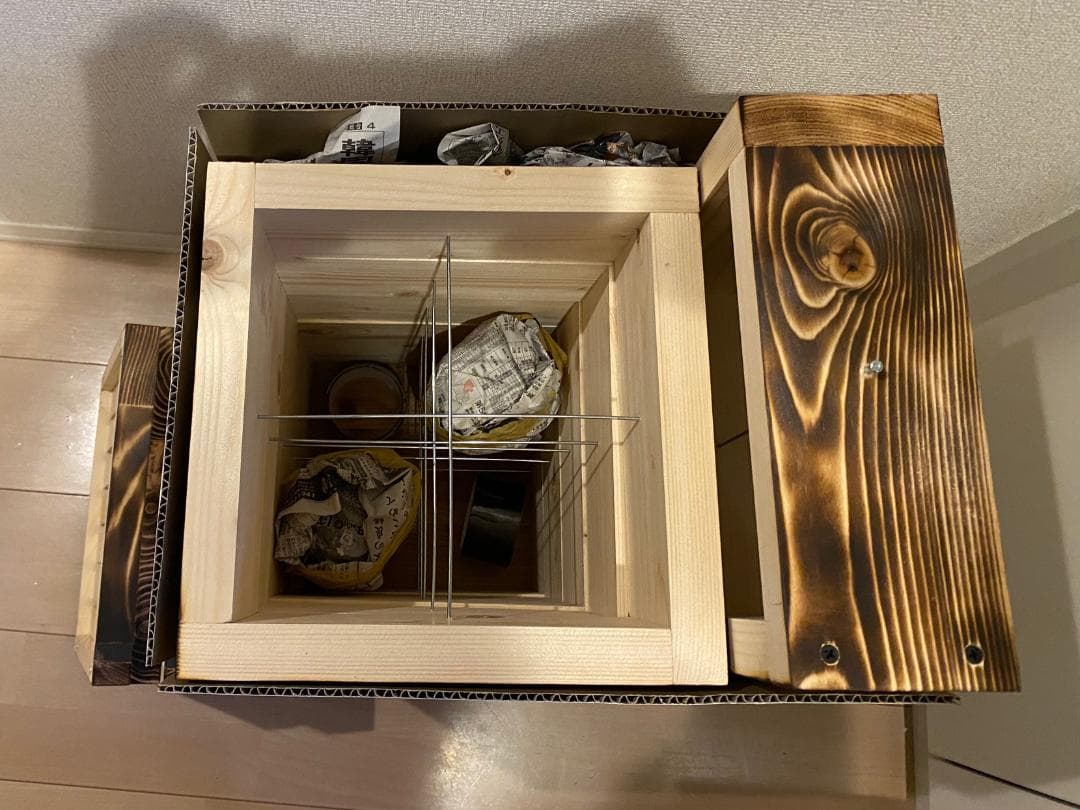 ラッキー21 日本蜜蜂重箱式巣箱３段【ワイヤー着脱式】完成品×２基 送料込