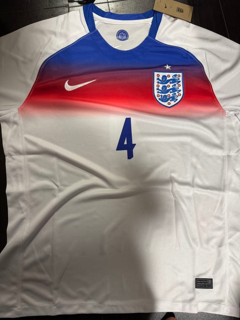 希少イングランド代表 Nike サッカーユニフォーム Rice 4 Lサイズ