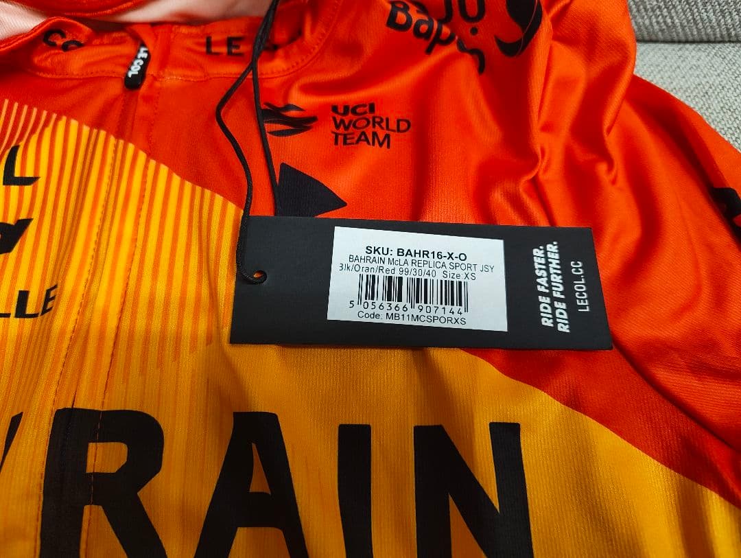 【新品】LE COL バーレーン・マクラーレン サイクルジャージ XSサイズ