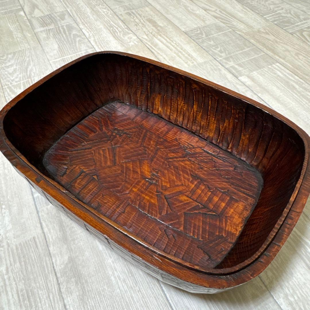 【貴重品】松　一木彫り　茶櫃