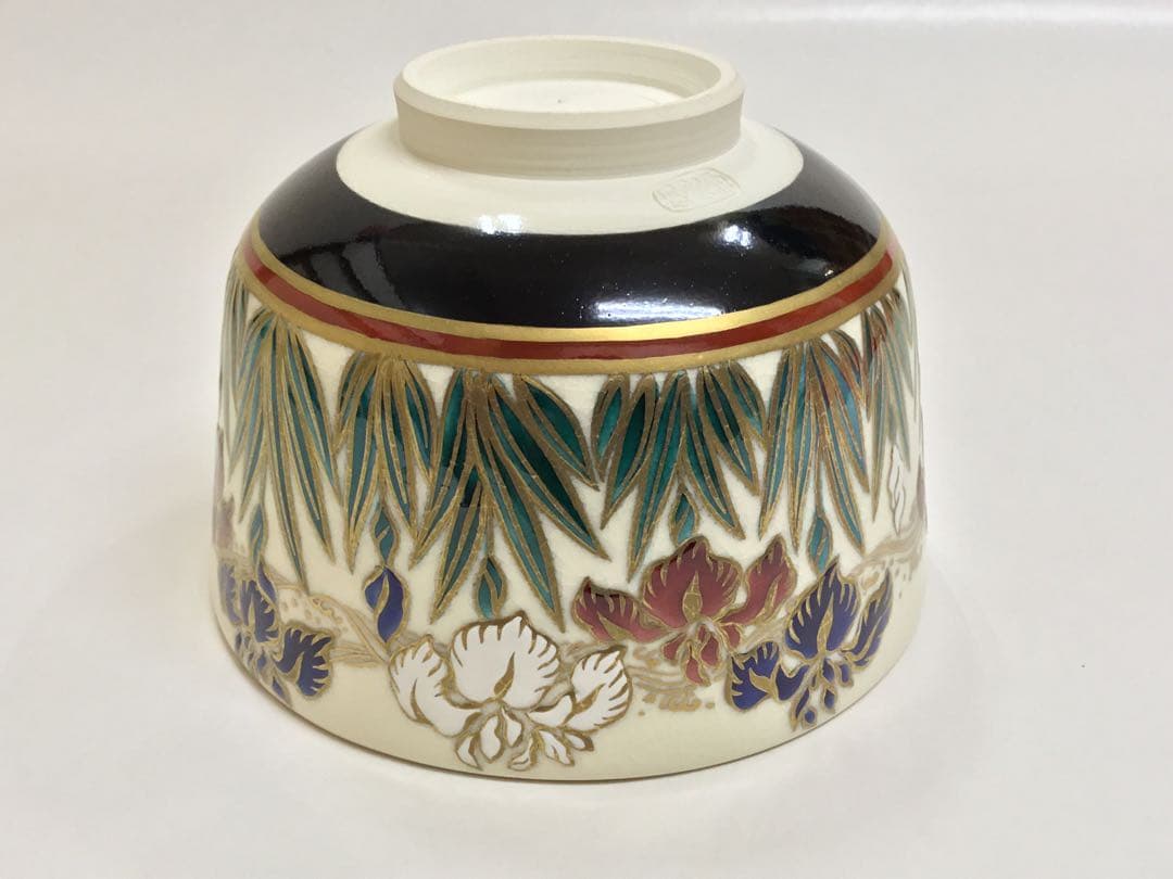 茶道具 杉田眞龍 茶碗 杜若 小判印 清閑寺窯 新品