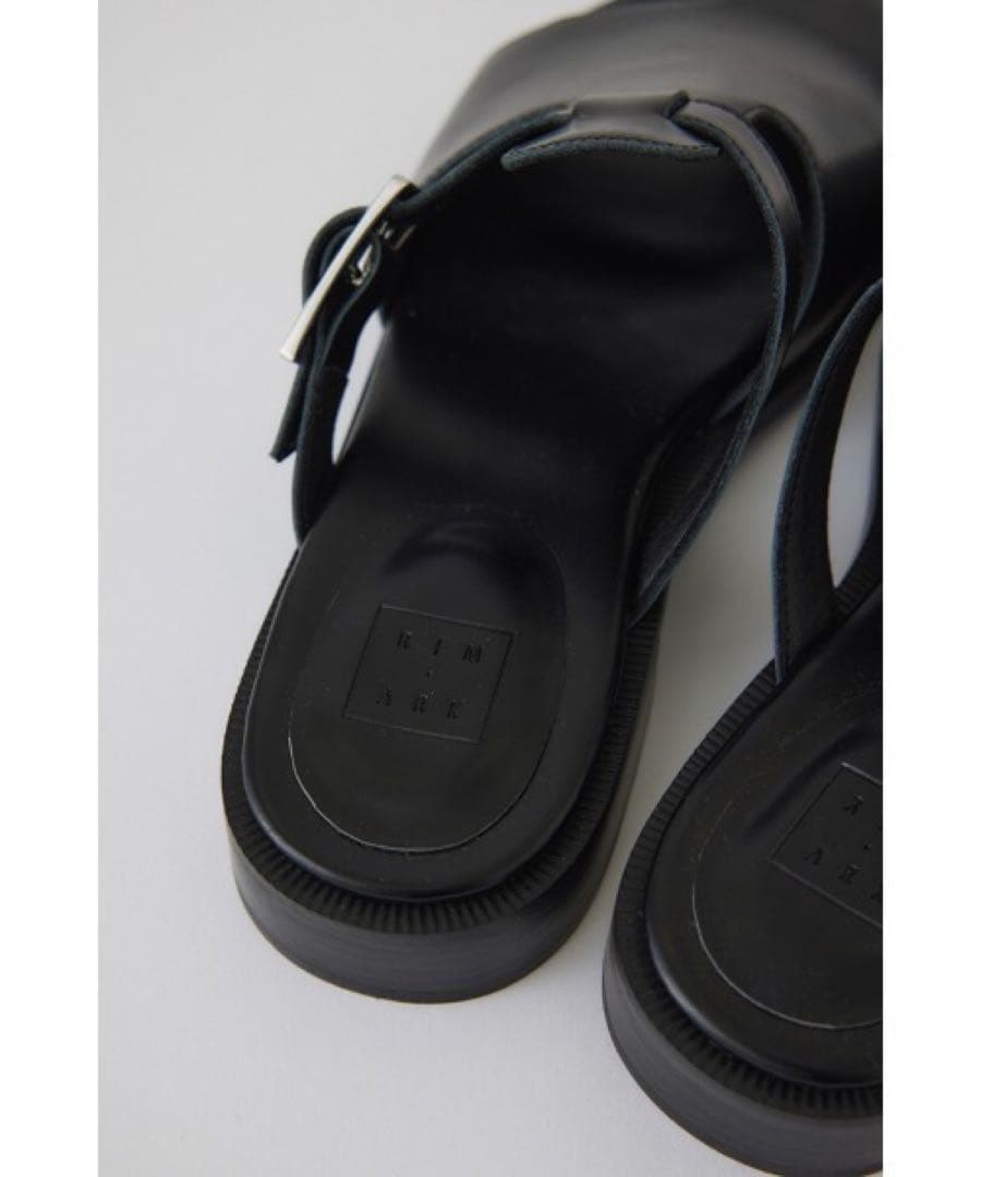 RIM.ARK リムアーク サムレザーフラットサンダル 黒 37 新品未使用