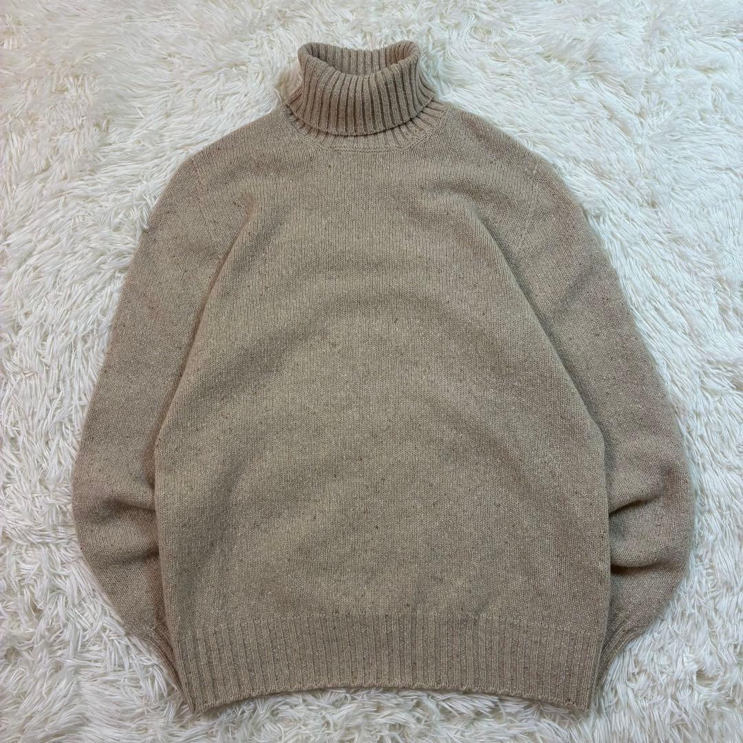 美品✨️ドルモア タートネックセーター ミドルゲージ ベージュイタリア製 48