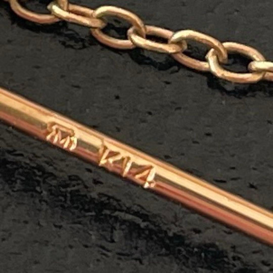 美品 MIKIMOTO ミキモト K14 パール2珠 ピンブローチ