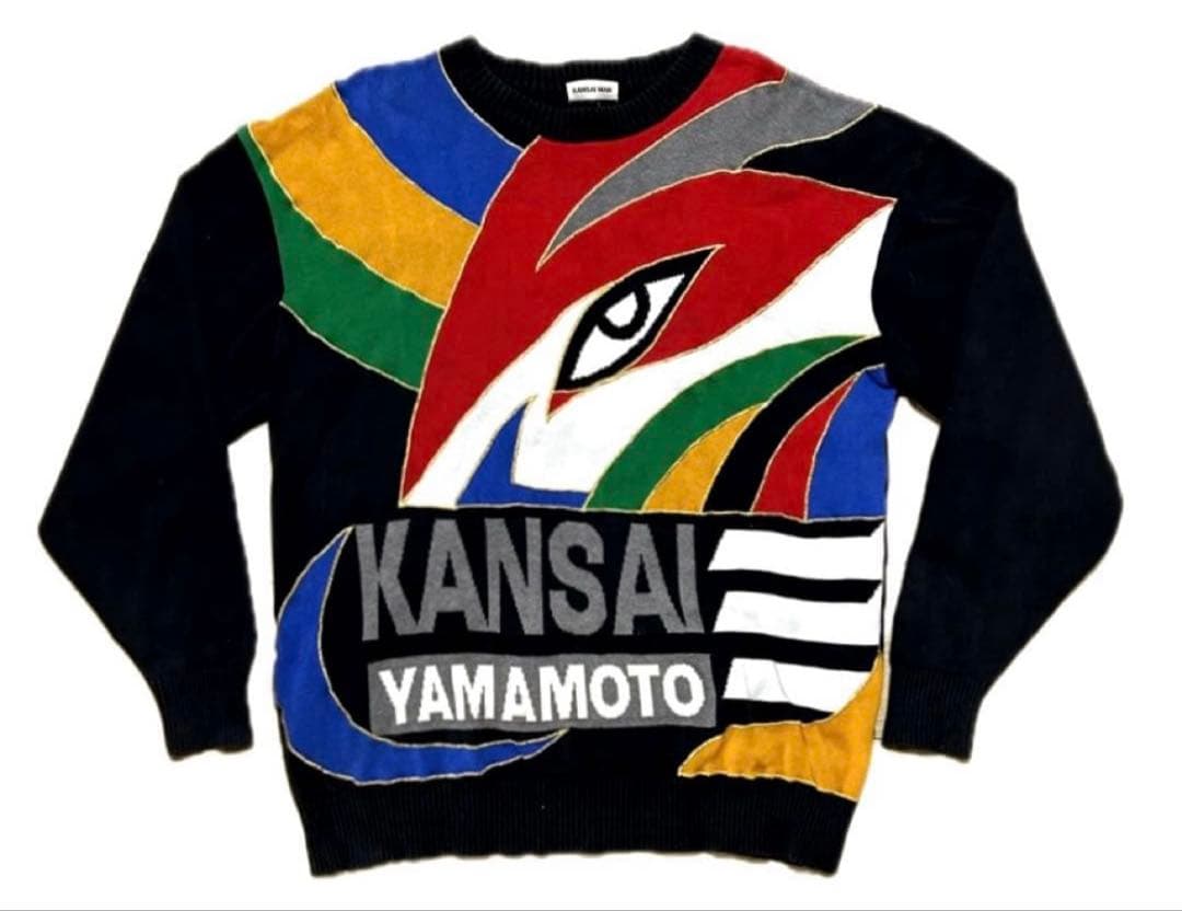 コウジ様用◎80s~90s◎山本寛斎 KANSAIMAN ニットセーター 丈72