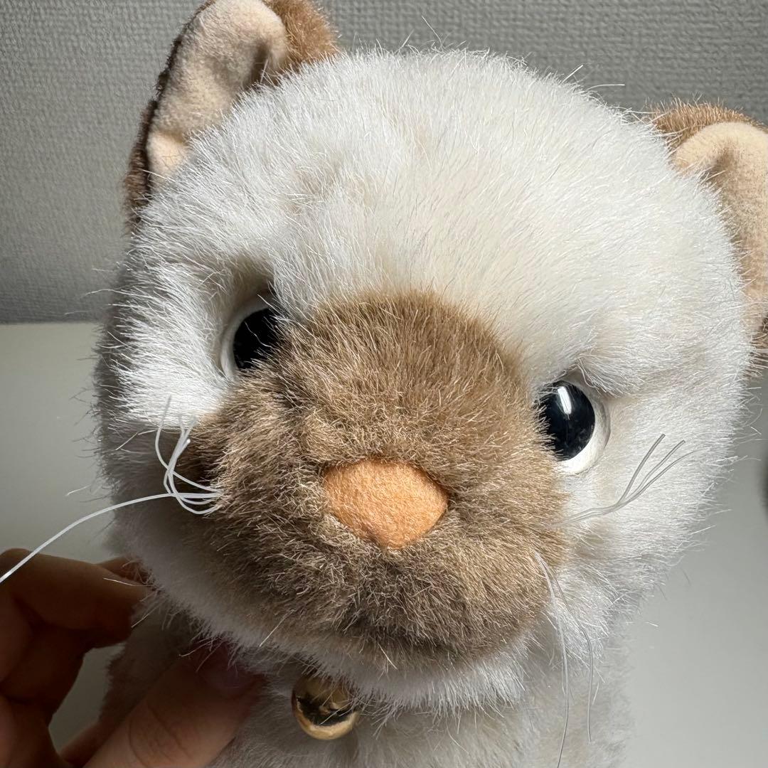 吉徳 ねこ シャム猫 ぬいぐるみ 鈴 首輪 レトロ ヴィンテージ 希少 年代物