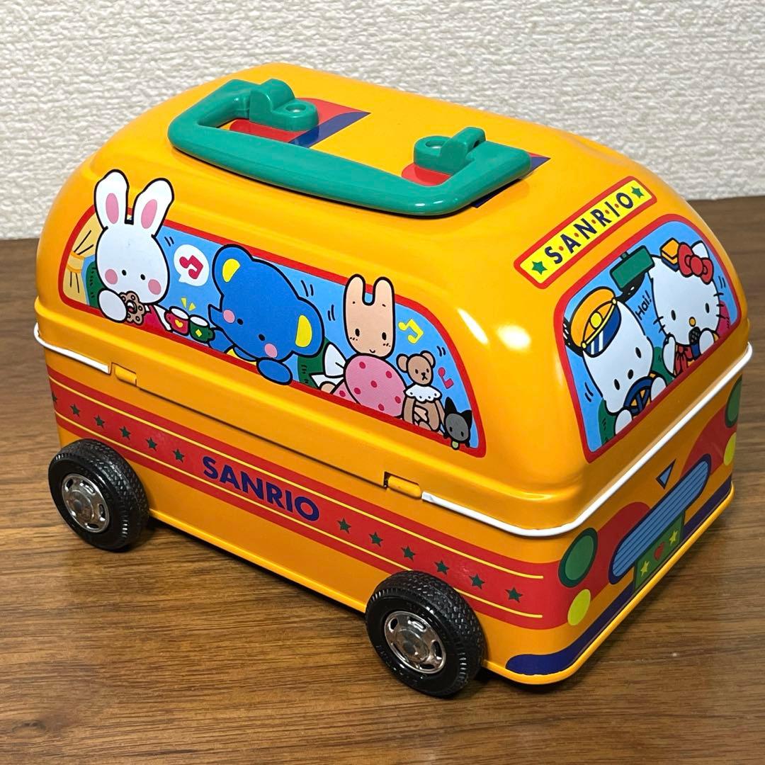 サンリオ　わくわくおでかけなかよしバス 缶ケース　ピューロランド限定