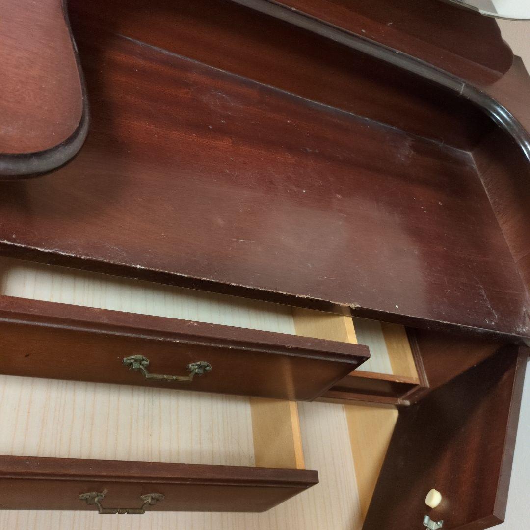 ★専用【昭和レトロ】 木製ドレッサー 楕円形鏡付き