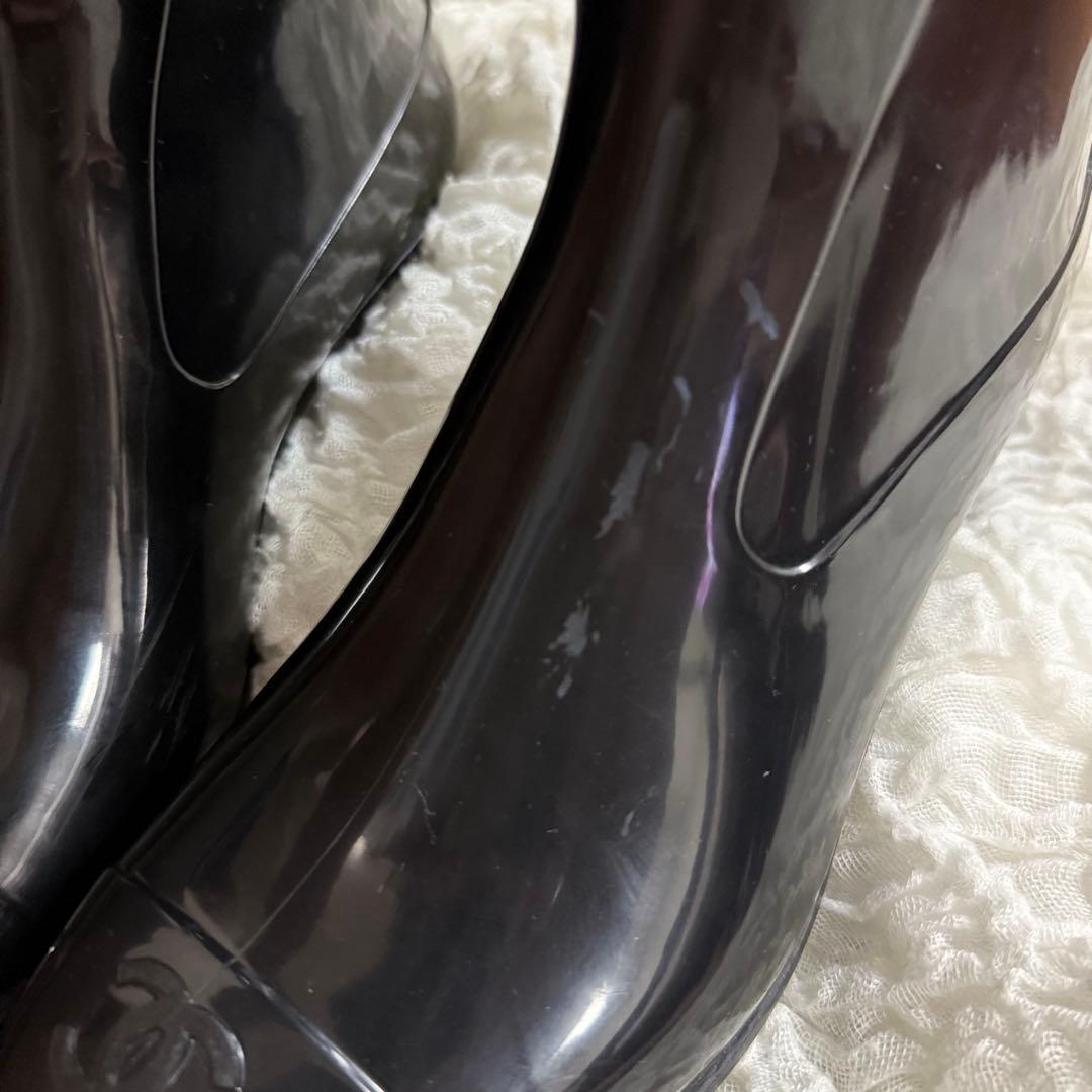 シャネル 長靴 カメリア レインブーツ 39