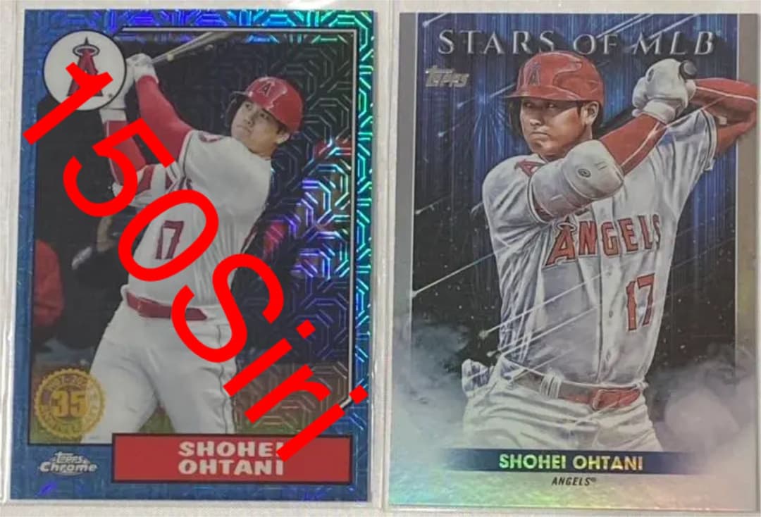 大谷翔平Toppsシリーズ1 1987クロームシルバーパック・ブルーパラレル