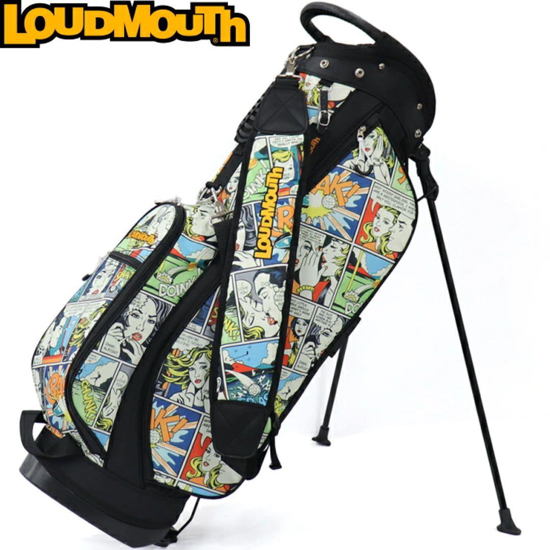 【新品】ラウドマウス キャディバッグ 8.5型 シャンク/アメコミ柄 088