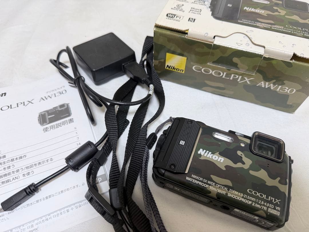 箱付 Nikon COOLPIX AW130 防水デジタルカメラ 動作確認済み