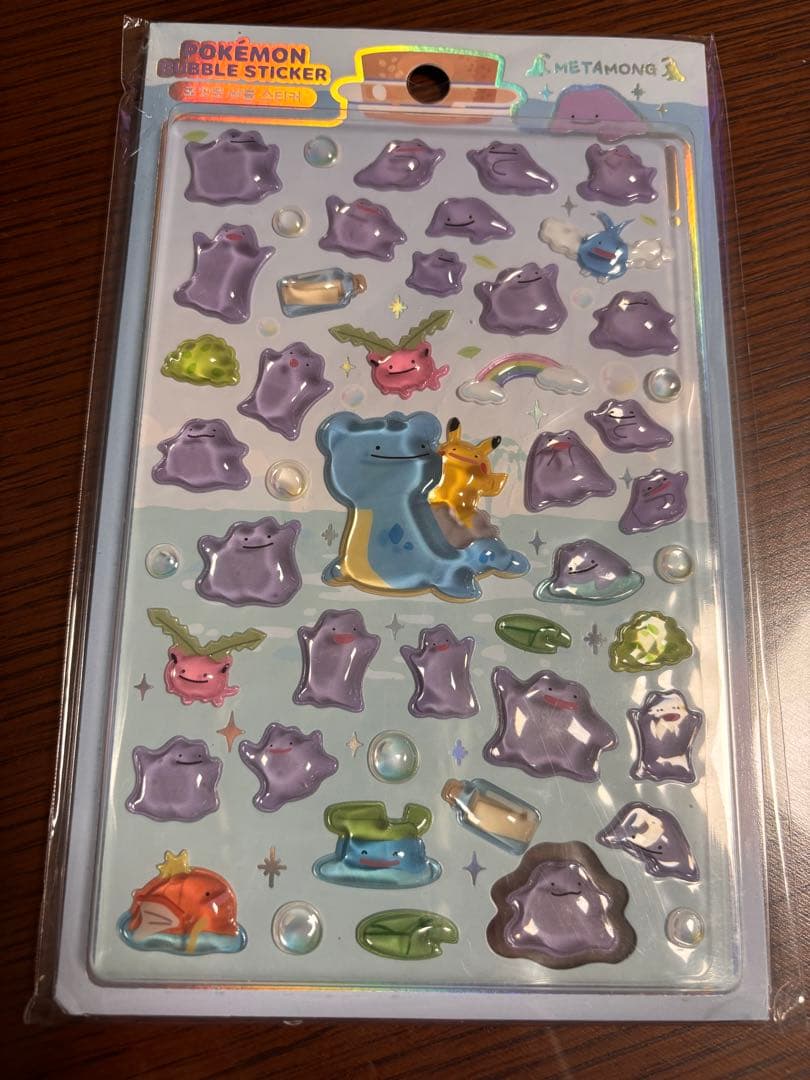 ポケモン 韓国 ぷくぷく ボンボンドロップ シール ステッカー メタモン 正規品