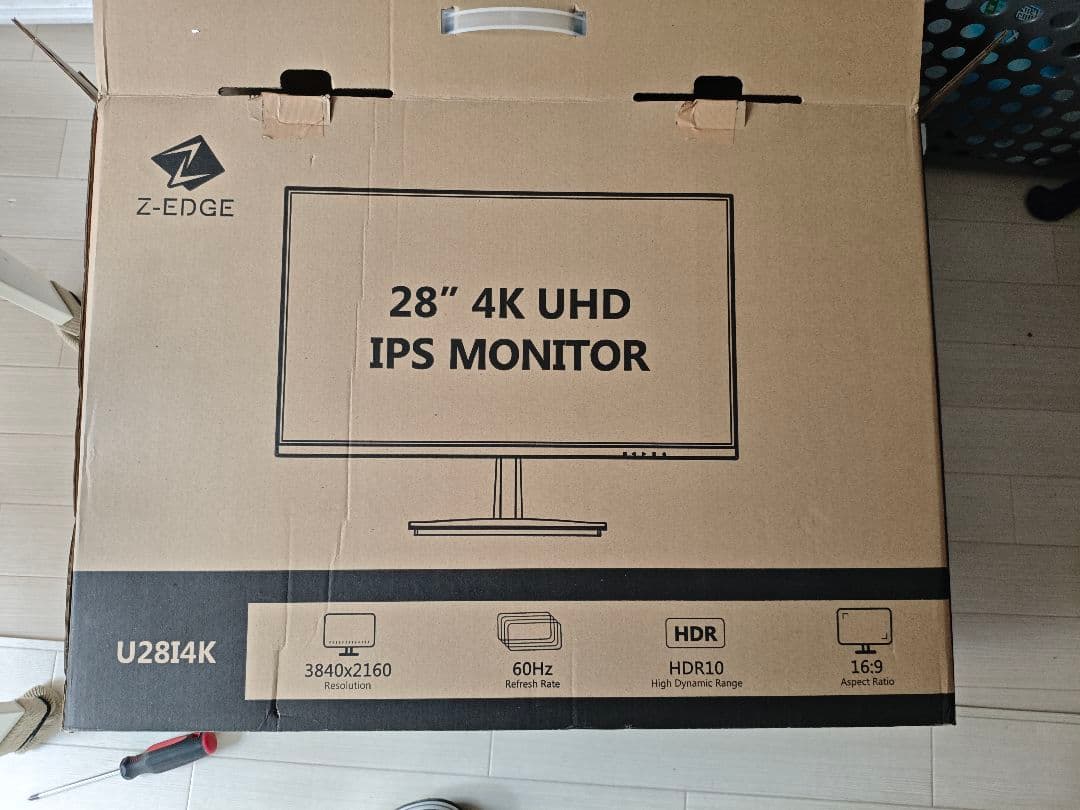 Z-Edge 28インチ 4K UHD モニター U2814K 取扱説明書つき